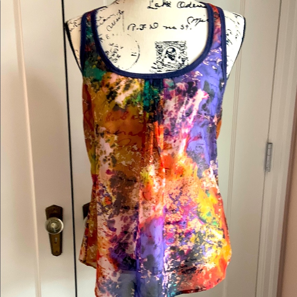 Racer back sheer top